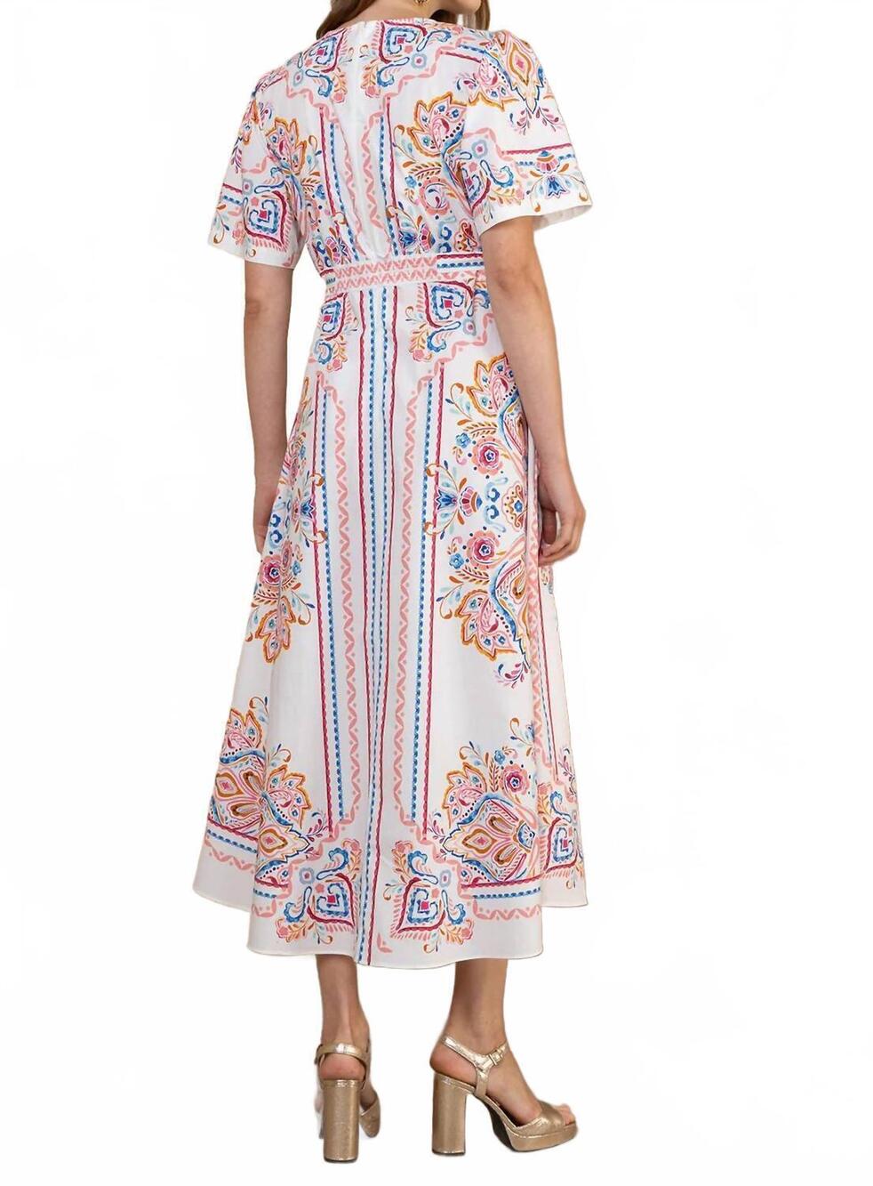 NEW HALE BOB mona poplin maxi dress in pink - Picture 4 of 4